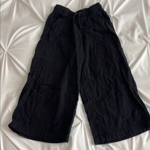 Old Navy Kids Black Wide-Leg Casual Linen Pants